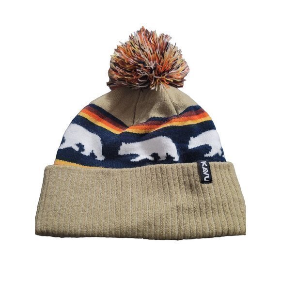Kavu Toddler Herschel Pom Beanie Polar Bear Print Pom Pom - Picture 3 of 6